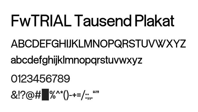 FwTRIAL Tausend Plakat, modern, geometric