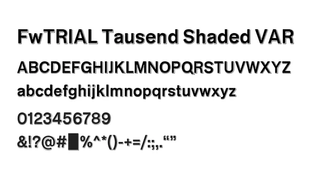 FwTRIAL Tausend Shaded VAR, bold, dramatic