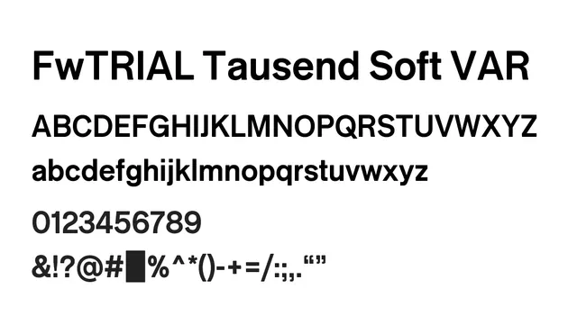 FwTRIAL Tausend Soft VAR, modern, friendly