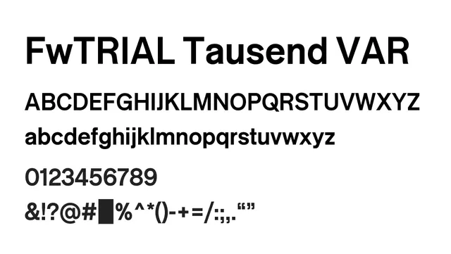 FwTRIAL Tausend VAR, modern, clean