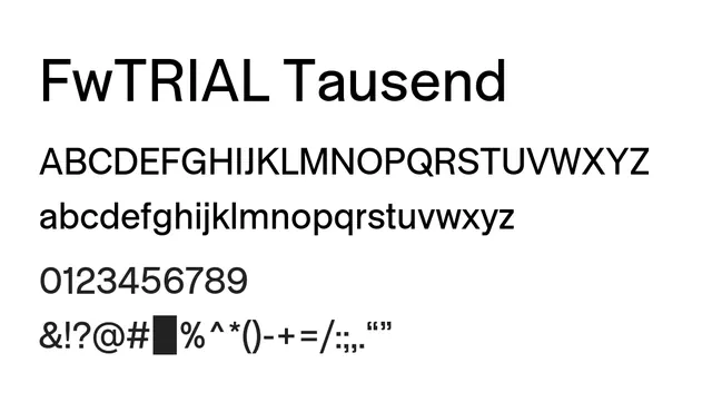 FwTRIAL Tausend, modern, clean