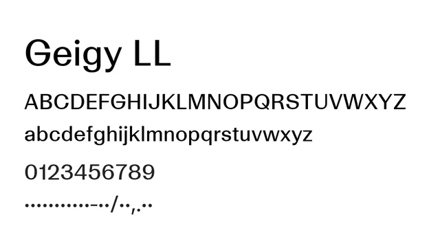 Geigy LL, modern, clean