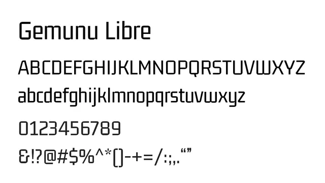Gemunu Libre, modern, bold