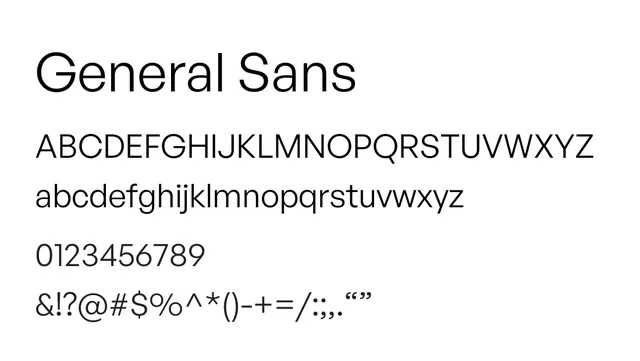 General Sans, modern, clean