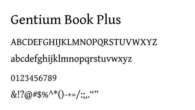 Gentium Book Plus, warm, humanist