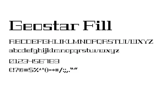 Geostar Fill, bold, geometric