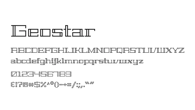 Geostar, bold, geometric