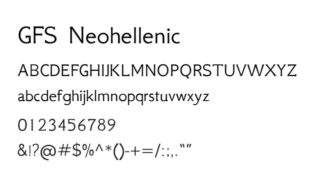 GFS Neohellenic, clean, minimal