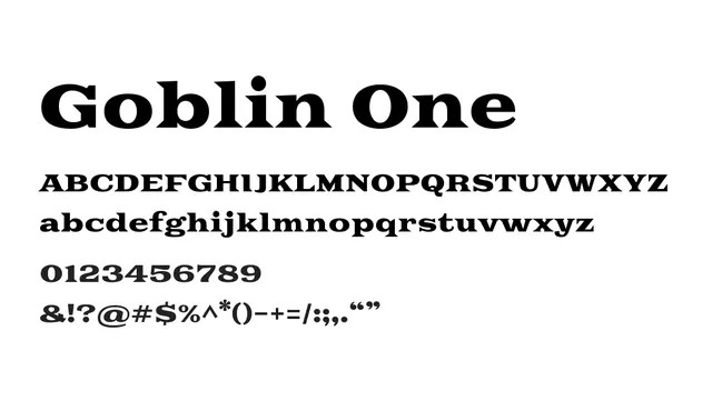 Goblin One, bold, futuristic