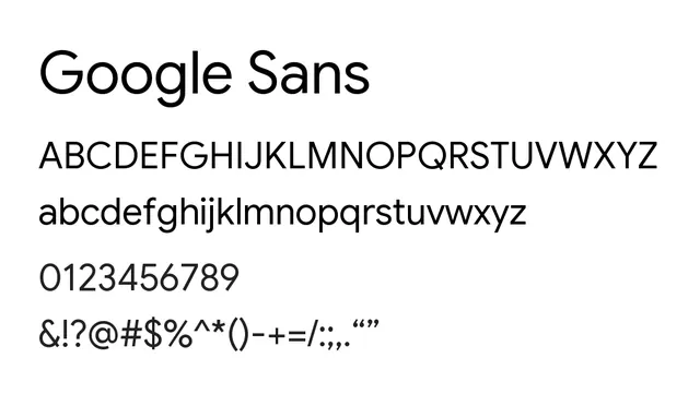 Google Sans, modern, clean