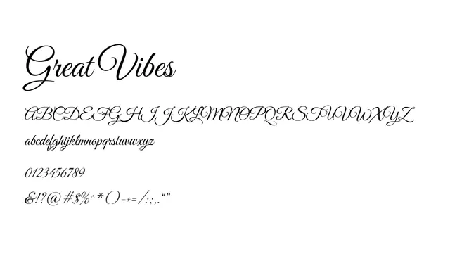 Great Vibes, elegant, flowing