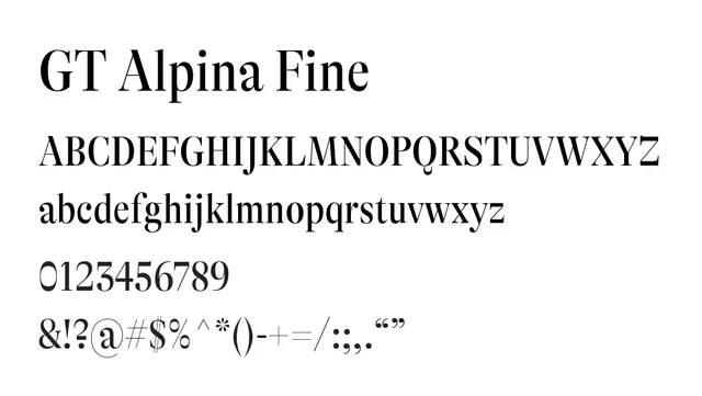GT Alpina Fine, classic, elegant