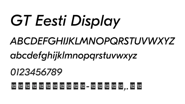 GT Eesti Display, modern, geometric