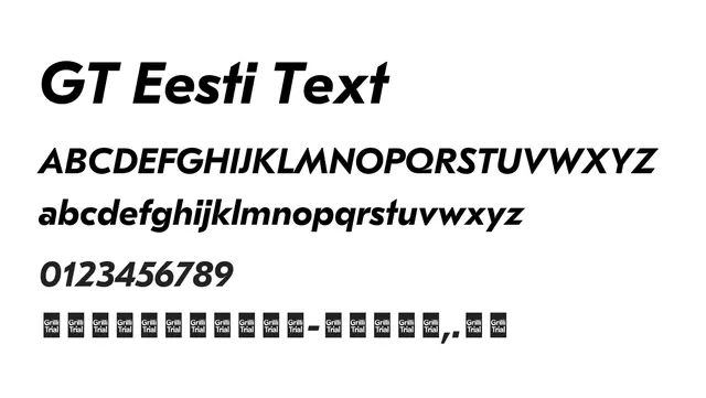 GT Eesti Text, bold, geometric