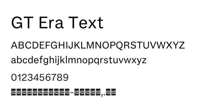 GT Era Text, modern, clean