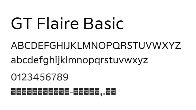 GT Flaire Basic, modern, clean