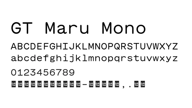 GT Maru Mono, modern, clean