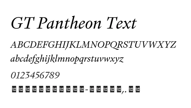 GT Pantheon Text, clean, professional