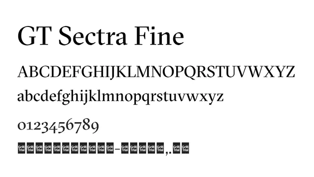 GT Sectra Fine, elegant, formal