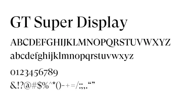 GT Super Display, elegant, formal