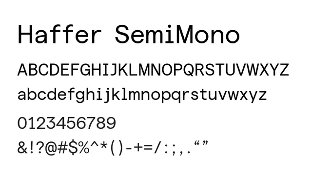 Haffer SemiMono, modern, technical