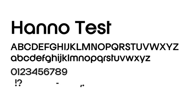 Hanno Test, modern, clean