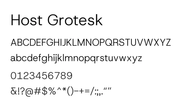 Host Grotesk, clean, modern