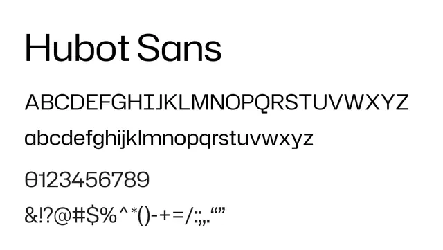 Hubot Sans, modern, clean