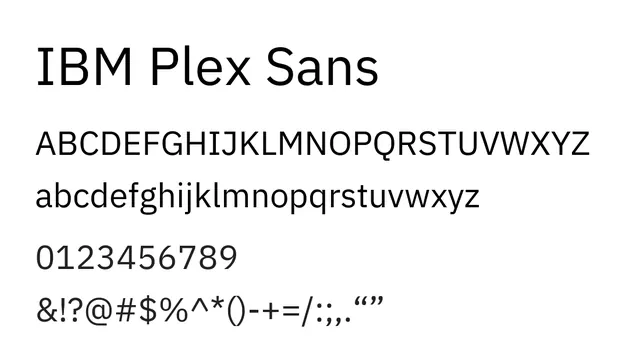 IBM Plex Sans, modern, clean