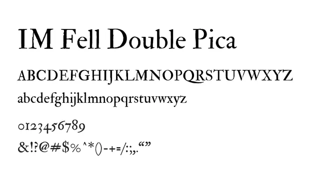 IM Fell Double Pica, elegant, traditional