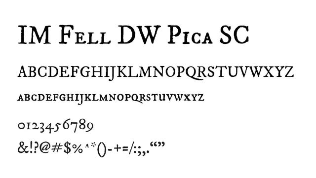 IM Fell DW Pica SC, elegant, traditional