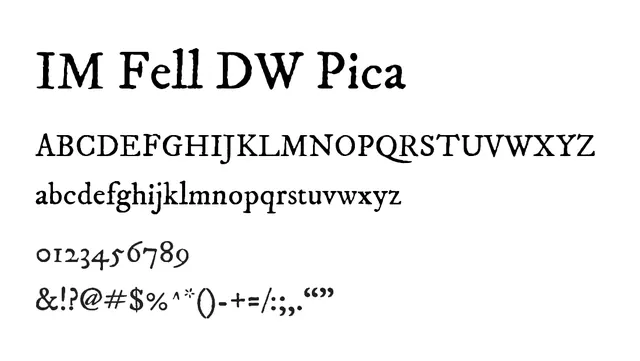 IM Fell DW Pica, elegant, traditional
