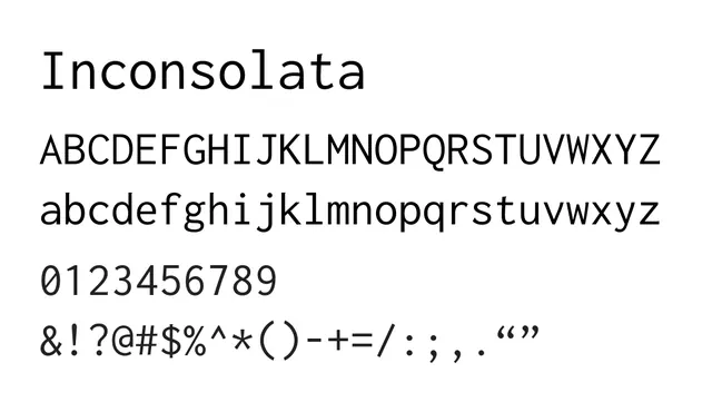 Inconsolata, modern, clean