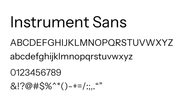 Instrument Sans, modern, minimal