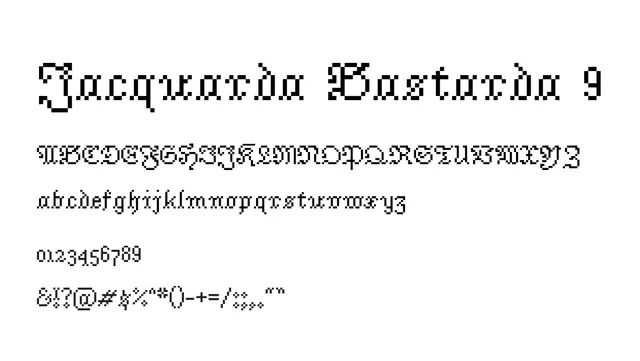 Jacquarda Bastarda 9, gothic, bold