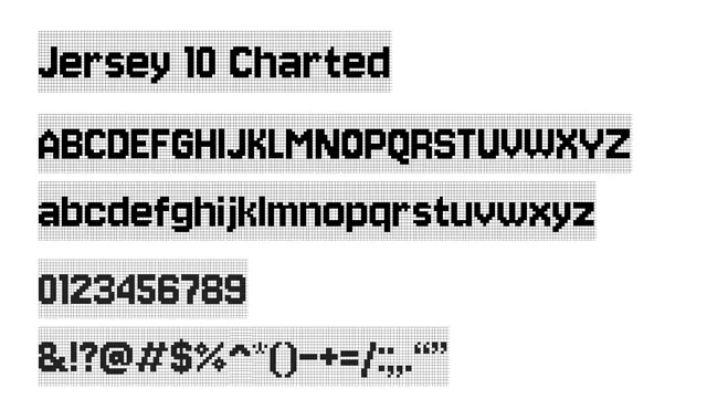 Jersey 10 Charted, retro, digital