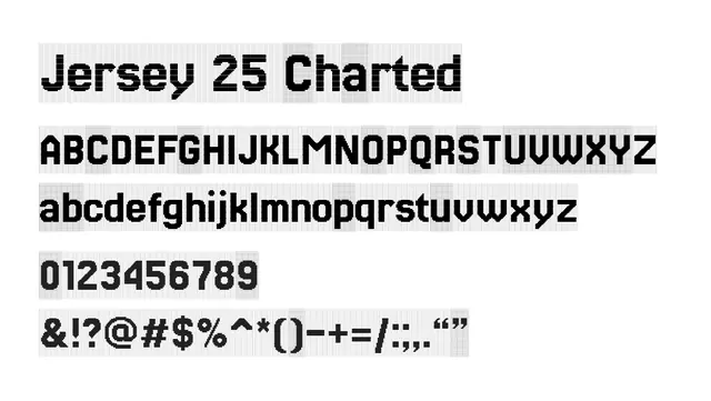 Jersey 25 Charted, technical, geometric