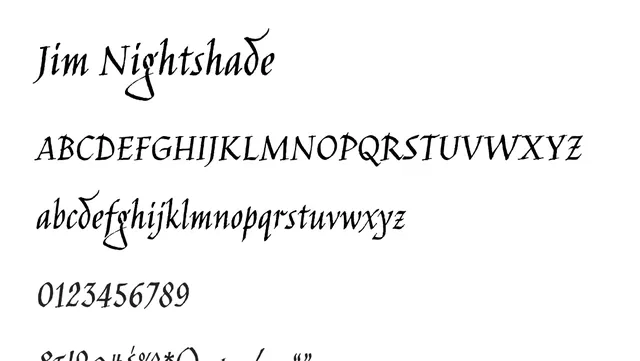 Jim Nightshade, elegant, flowing