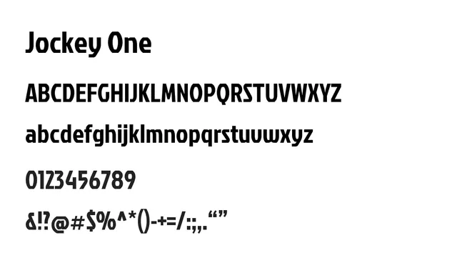 Jockey One, modern, bold