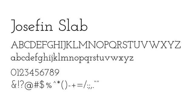 Josefin Slab, modern, friendly