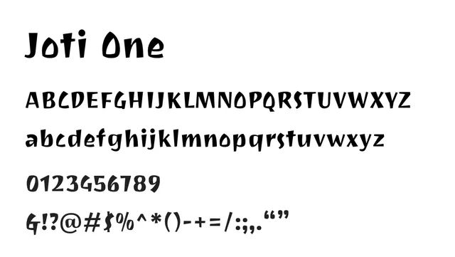 Joti One, playful, bold