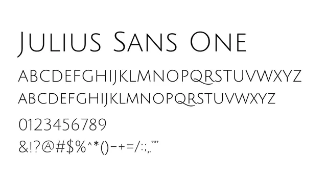 Julius Sans One, modern, clean