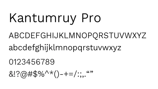 Kantumruy Pro, clean, modern