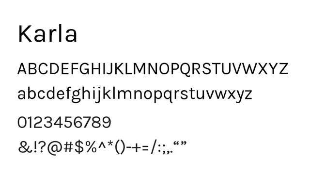 Karla, clean, modern