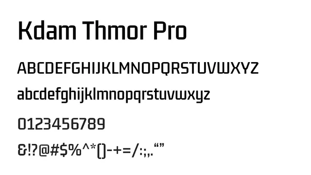 Kdam Thmor Pro, modern, bold