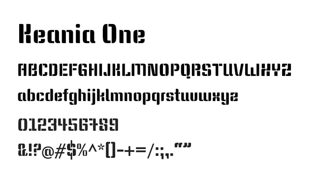 Keania One, geometric, bold
