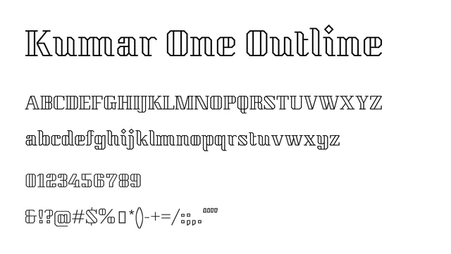 Kumar One Outline, bold, decorative