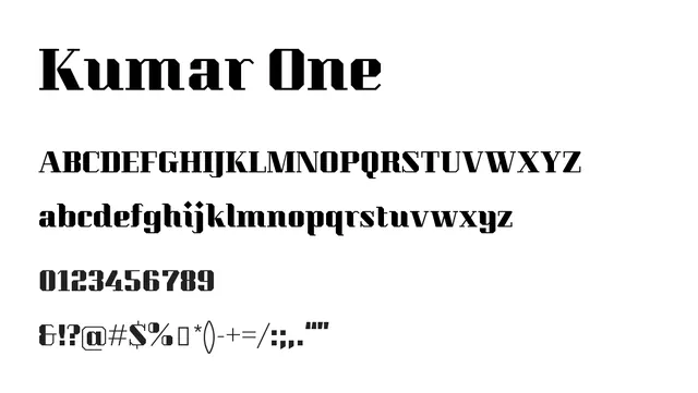 Kumar One, bold, decorative