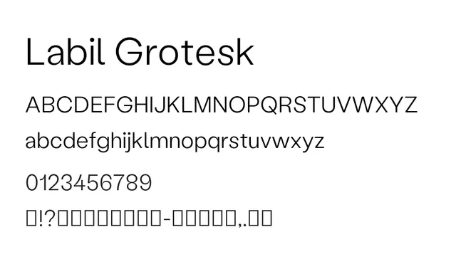 Labil Grotesk, modern, geometric