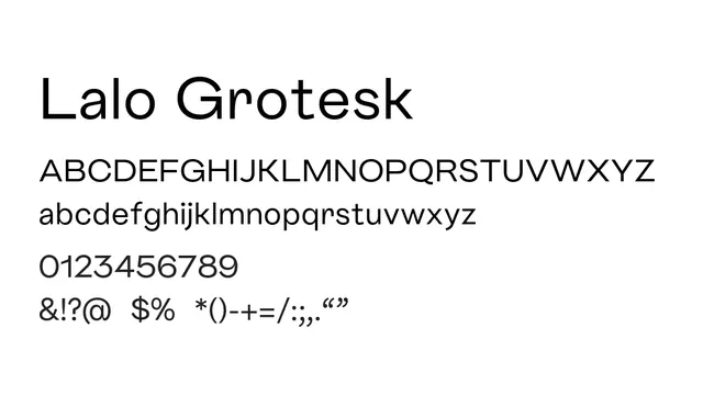 Lalo Grotesk, clean, modern